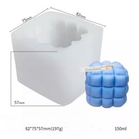 قالب سلكون شمع 1 خانه 82*75*57 150مل 200002021134