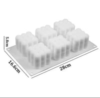 قالب سلكون شمع 6 خانه 29.5*17.2-6*6 103