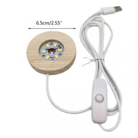 قاعده خشبيه دئري6.5سم مع اضائه لد 180 W خط 2