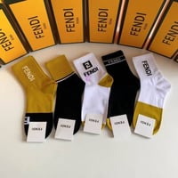 Fendi socks | طقم جوارب فيندي متوسطة من 5 قطع