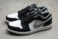 Air Jordan 1 low black GREY/WHITE