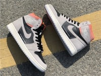 Jordan 1 Retro High Neutral Grey Hyper Crimson