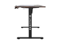 906- طاولة مكتب بني متغيرة الإرتفاع 120سم