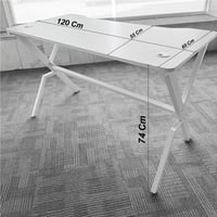 927-مكتب ثابت سطح أبيض ميلامين 120*60*73