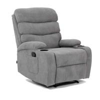 751- كرسي استرخاء ثابت ريمو ثابت مخمل بوكليه رمادي