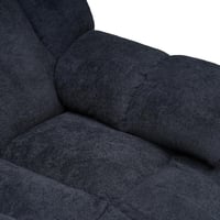 777-كنب إسترخاء كويين مخمل اسود مساعد الوقوف