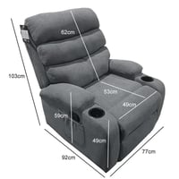 761- كرسي استرخاء ثابت ريمو ثابت جلد أبيض ناصع