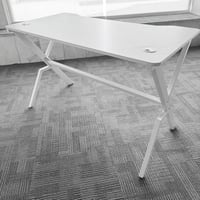 927-مكتب ثابت سطح أبيض ميلامين 120*60*73