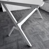 927-مكتب ثابت سطح أبيض ميلامين 120*60*73