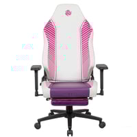 340- كرسي قيمنق مكتبي فايبس مخمل وردي مع مسند قدم