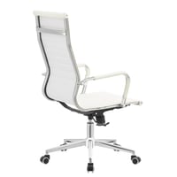 317- كرسي أكوا جلد أبيض