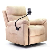 7200-كنب استرخاء نور هزاز متحركة مخمل بيج