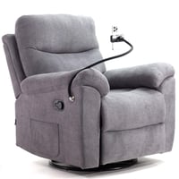 721- كنب استرخاء نور هزاز متحركة مخمل رمادي