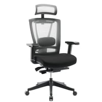 444 -كرسي مكتب شبك فاخر موديل فكتور أسود