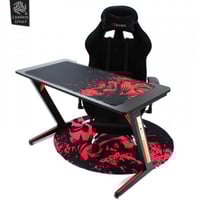 929- ماوس باد ولبادة أرضية أحمر وأسود