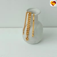 خلخال بثلاث اشكال باللون الذهبي