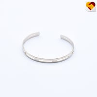 سوارة فضي بشكلين بتصميم طولي مفتوح