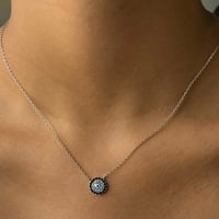 سلسال فضة شكل عين تركية عيار 925