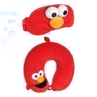 غطاء العين + وسادة شكل حرف U من شارع سمسم (إلمو)