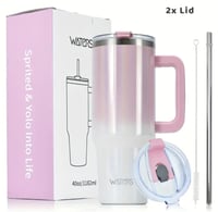 وردي متدرج - ١١٨٢ مل مع غطاء اضافي