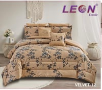 مفرش ليون فلفت مشجر مخمل على وجهين