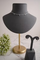 سلسال تشوكر فضي نسائي ناعم لإطلالة عصرية متألقة