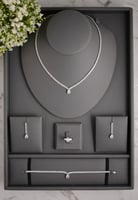 طقم مجوهرات راقي بتصميم دمعة متدلية للمناسبات الخا...