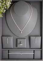 طقم مجوهرات أنيق من الزركون اللامع لإطلالة راقية