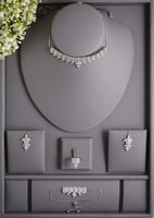 طقم زركون سويسري بلمعة ماسية لإطلالة راقية