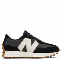 New Balance 327 trainers in black and grey