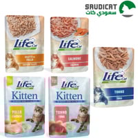 اظرف لايف كات من LifeCat متعدد النكهات wet food