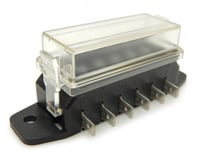 علبة فيوزات عادية 6 منافذ مستقلة من الجنب