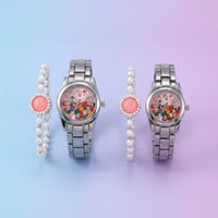 ساعة شبيهة رولكس بناتية مع اسورة