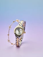 ساعة بناتية أنيقة مع سوار (للأطفال)