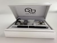 طقم ساعة دائريةفضي