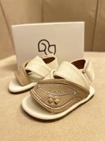 نعال زبيري أصلي للأطفال - الأبيض والبيج