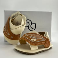 نعال زبيري شرقي اطفال باللون البني والبيج