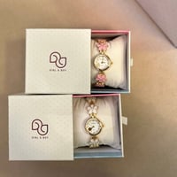 ساعة بناتية بسوار الورد