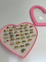 علبة خواتم بناتية ذهبي