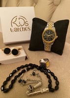 طقم رولكس اسود وذهبي