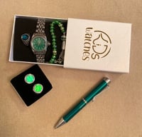 طقم ساعة الشيخ اخضر