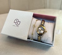 ساعة بناتية أنيقة مع سوار (للأطفال)