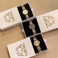 ساعة فضي وذهبي اطفال