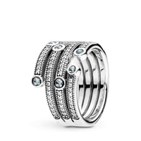 خاتم باندورا فضي بالزيركون