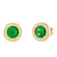 حلق ذهبي بالحجر الأخضر ماركة جيس