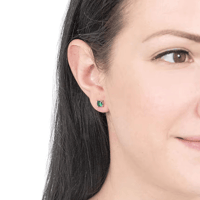 حلق فضه زيركون أخضر ماركة جويا بورا