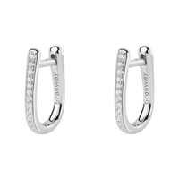 حلق فضه بالكرستالات ماركة Brosway