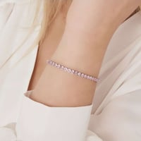 اسوارة تنس كرستالات ورديه ماركة LUCA BARRA