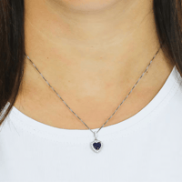 سلسال فضه قلب أزرق