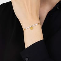 اسواره ذهبيه بالقلب و اللولو من براند LUCA BARRA